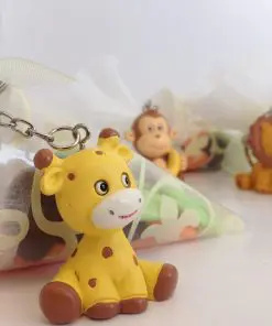 Baptême thème jungle avec cornet - Porte clés