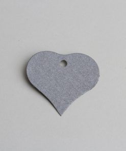 etiquette coeur gris nacré