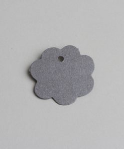 etiquette fleur gris