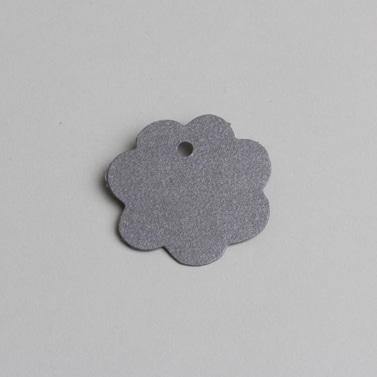 etiquette fleur gris