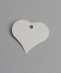 etiquette coeur ivoire nacré