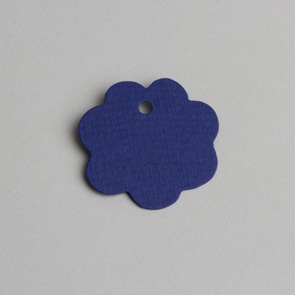 etiquette fleur bleu roi