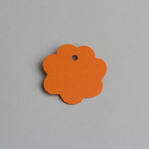 etiquette fleur orange