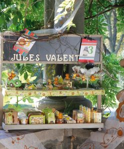 Baptême thème jungle - Chemin de table