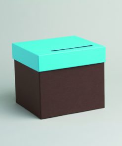 urne mariage chocolat turquoise