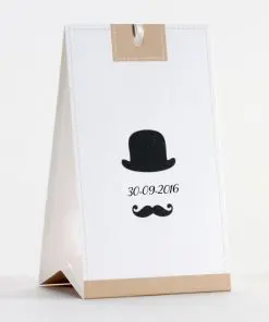 contenant à dragées moustache