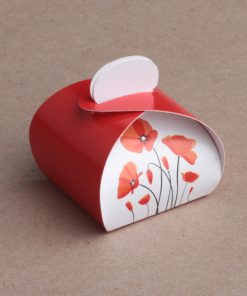 Boite à dragées Coquelicots - Mimosa PM - Lot de 10