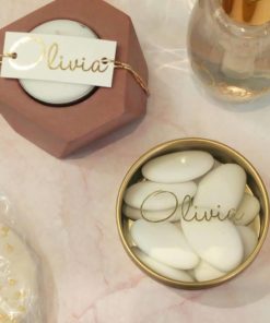 Boite a dragees or metal rond