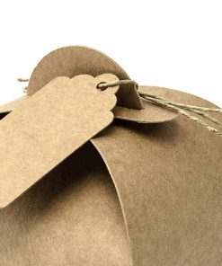 Alternative view of Boite à dragées kraft AVEC étiquette - lot de 10