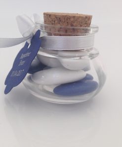 Contenant dragees en verre rond