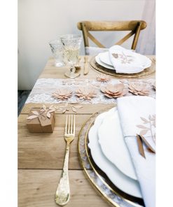 Alternative view of Décoration branches de feuilles rose poudré - lot de 9