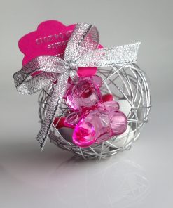 Alternative view of Pendentif Ourson Fuchsia - Lot de 10