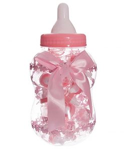 Biberon dragées rose