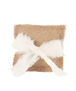 Coussin d'alliances jute et noeud