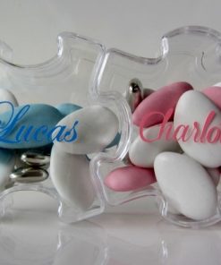 Alternative view of Contenant à dragées puzzle - jumeaux ou jumelles