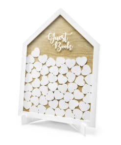 Livre d'or original coeur en bois et plexi