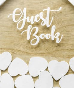 Livre d'or original coeur en bois et plexi