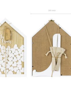 Livre d'or original coeur en bois et plexi