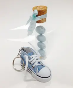 dragées basket bleu ciel porte cles