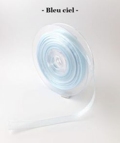 ruban organza bleu ciel