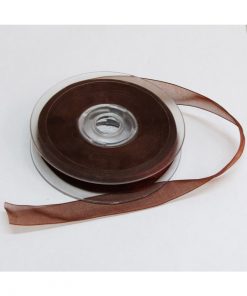 Ruban organza chocolat