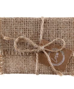 sac a dragées jute avec étiquette love