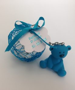 Alternative view of Porte clés Ourson - Bleu turquoise