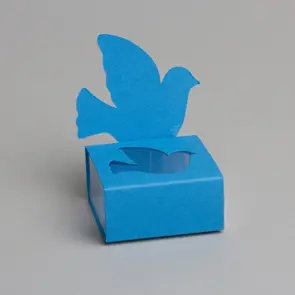 boite a dragees colombe turquoise