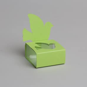 boite a dragees colombe vert