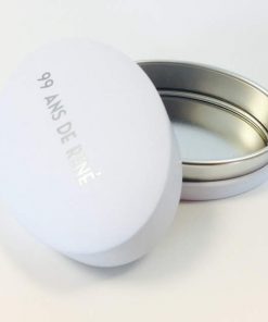 Alternative view of Boite à dragées métal ovale - blanche