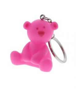 Porte clés Ourson - Fuchsia