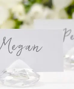 Support pour marque place- Diamant transparent - lot de 10