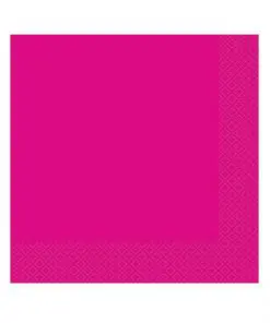 serviette en papier rose fuchsia
