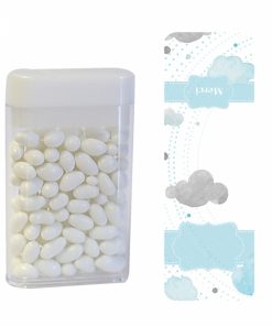 stickers tic tac dragees nuages bleu et gris