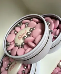 Boite dragées metal blanc