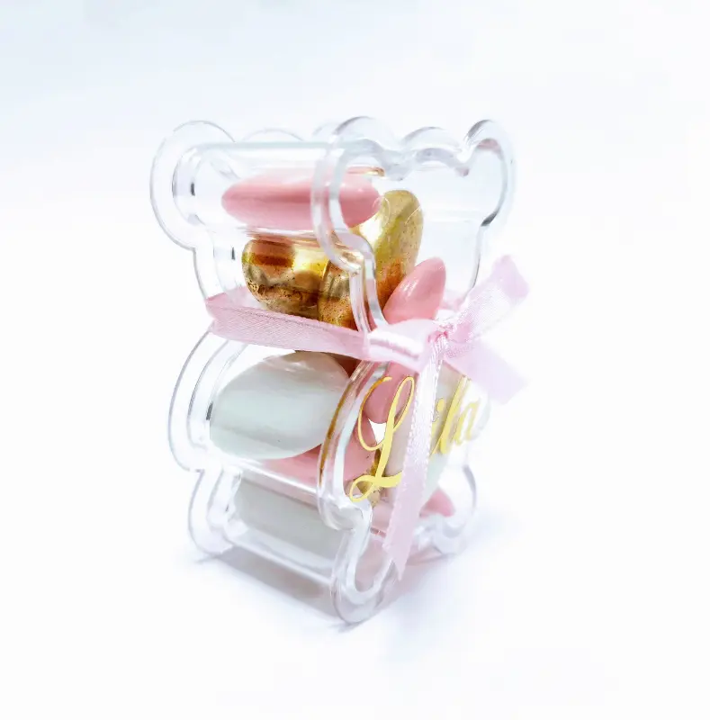 Contenant dragees ourson plexi