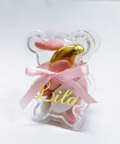 Contenant dragees ourson plexi