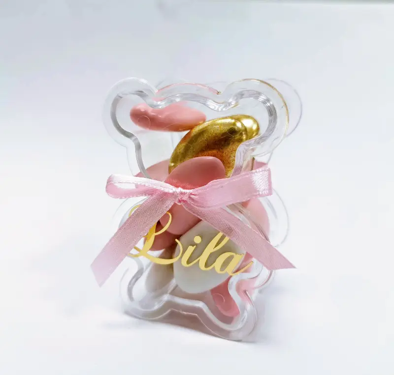 Contenant dragees ourson plexi