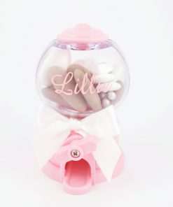 distributeur de bonbons rose