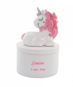 Boite à dragées Licorne - Céramique