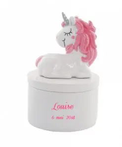 Boite à dragées Licorne - Céramique