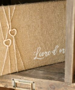 Livre d'or Jute et coeur