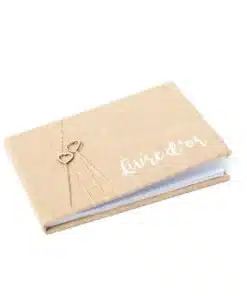 Livre d'or Jute et coeur