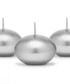 bougie flottante argenté