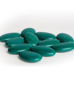 dragées chocolat vert foncé