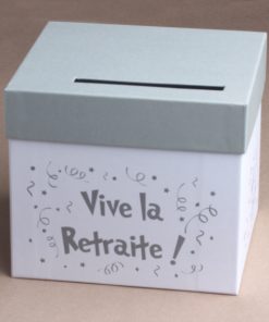 urne vive la retraite blanc/gris