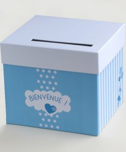 urne bienvenue bleue
