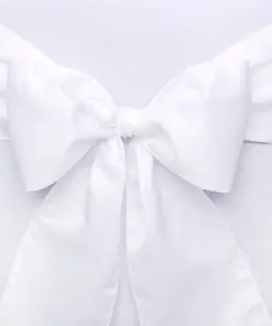 Noeud pour housse de chaise blanc