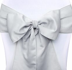 Noeud housse de chaise argenté