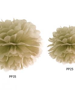 pompon en papier de soie or